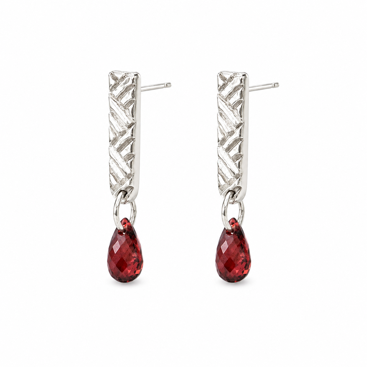 Weave drop earrings