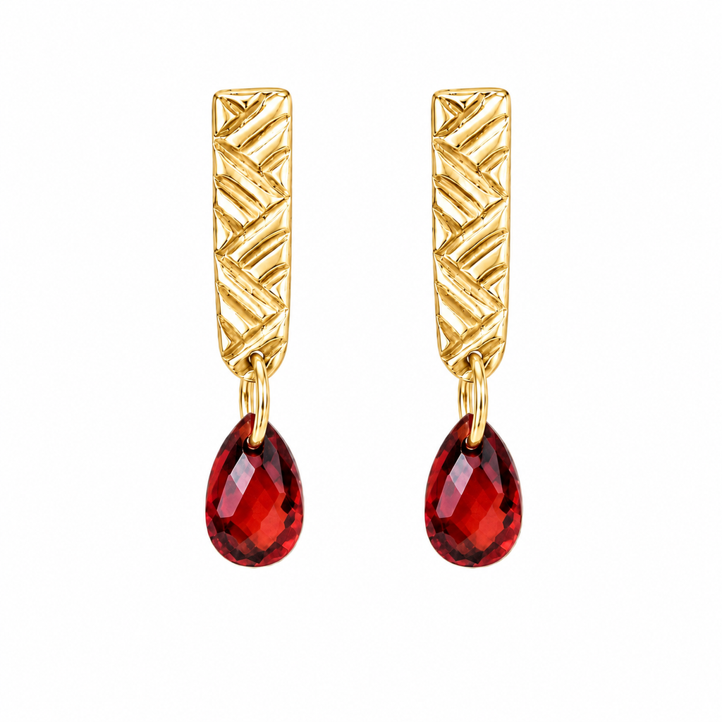 Weave drop earrings