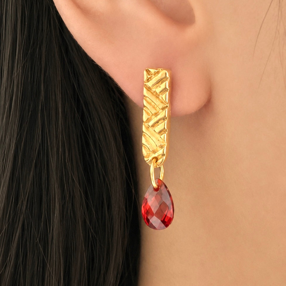 Weave drop earrings