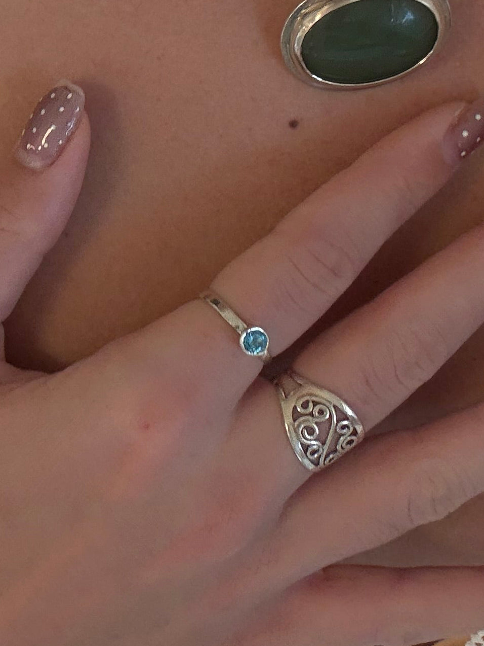 Blue stone ring