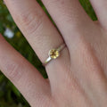 Golden stone ring