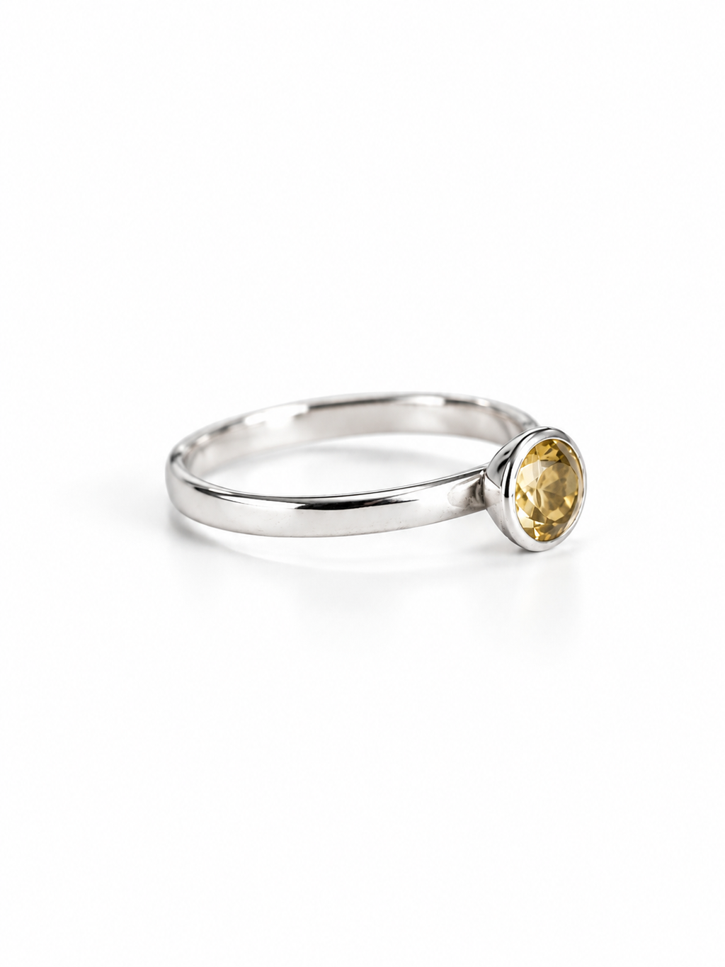 Golden stone ring
