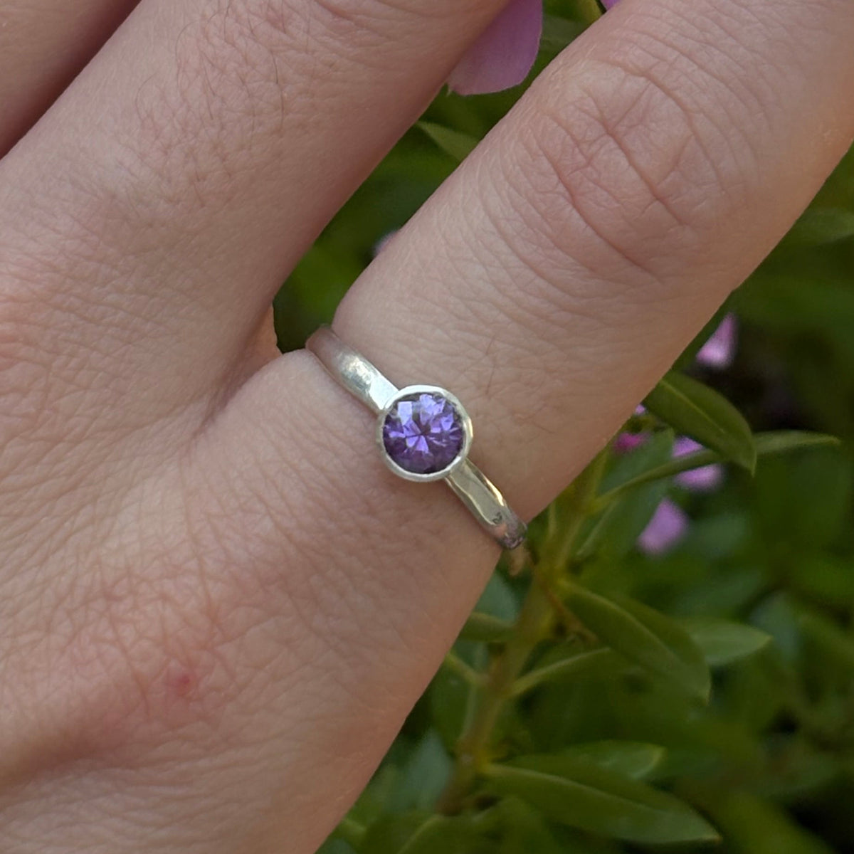 Purple stone ring