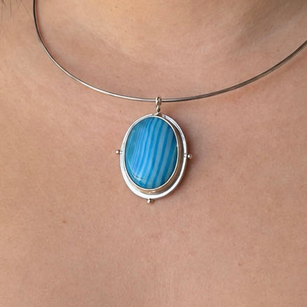 Blue Agate  necklace