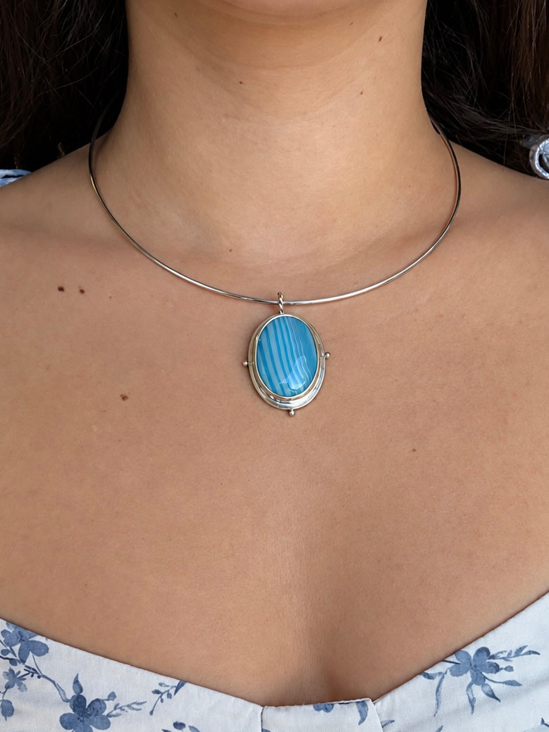 Blue Agate  necklace