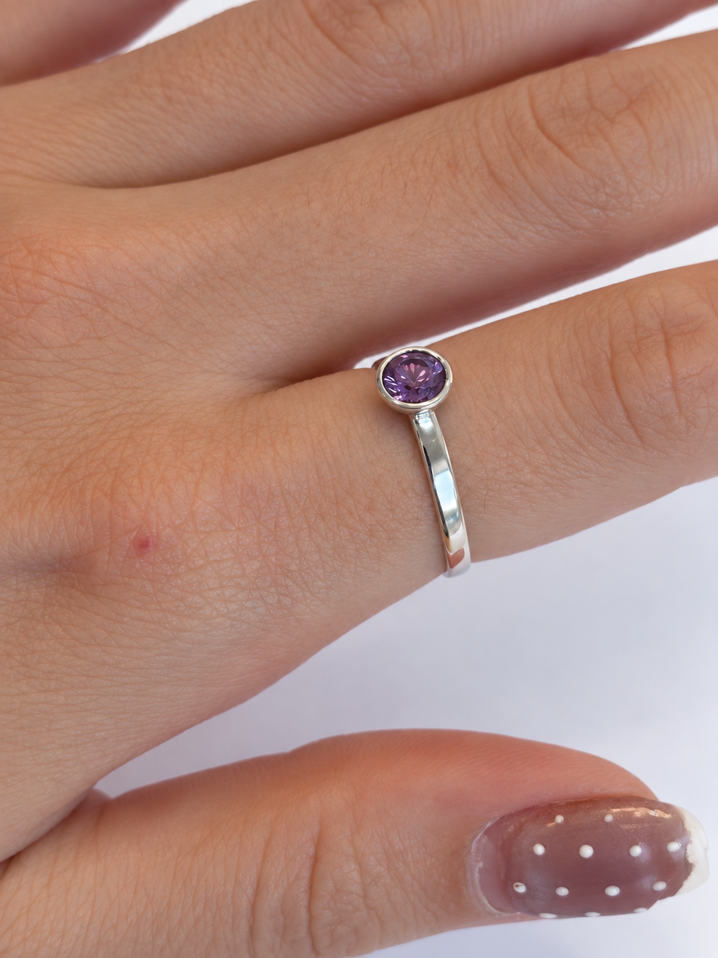 Purple stone ring
