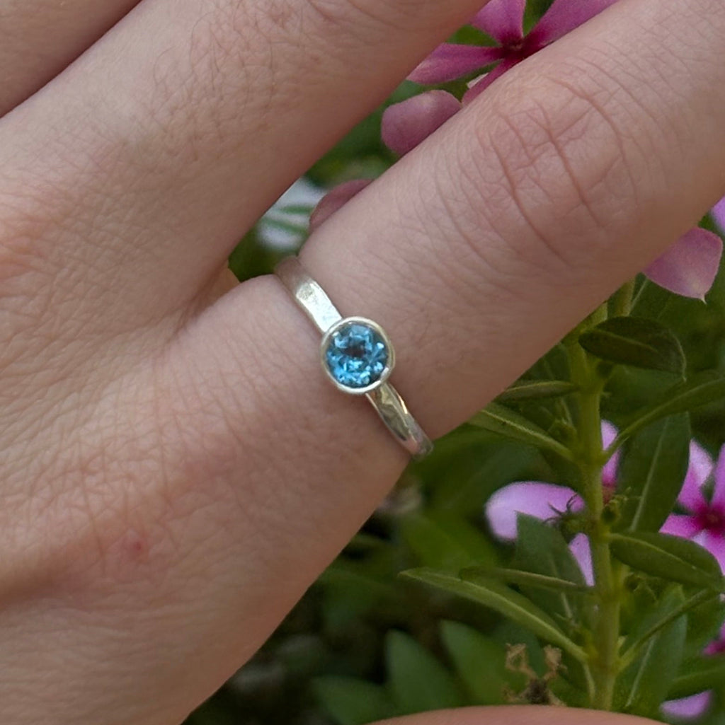 Blue stone ring